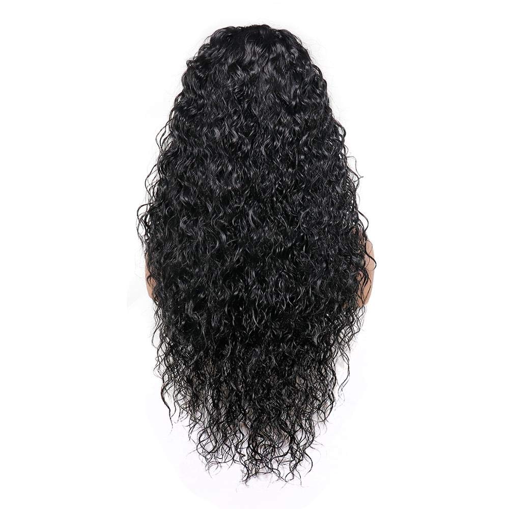 Human Hair Blend Lace Frontal Custom Hand-Tied Hair System Wig with Baby Hair - Loose Curly