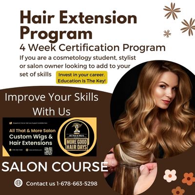 Hair Extension 4-wk Certification Training Program