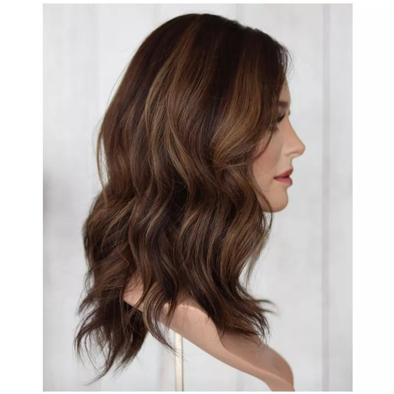 Super Big Layer Silk Top Jewish Kosher Wigs Natural Straight Mixed Colored Human Hair Wigs Easy Installed