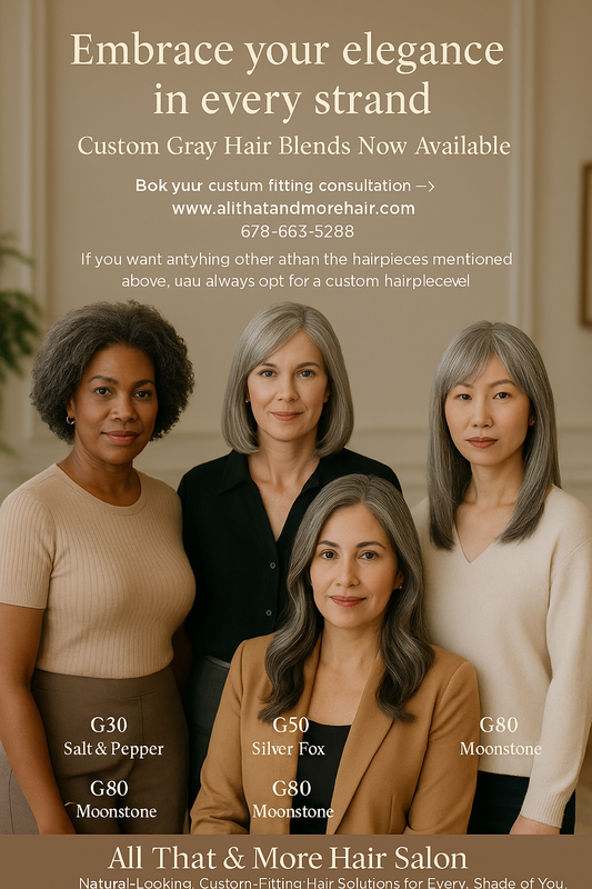 Grace in Every Strand: Discover Our T.R.E.A.T Premium Gray Hair Alternative Toppers – Special Color Edition