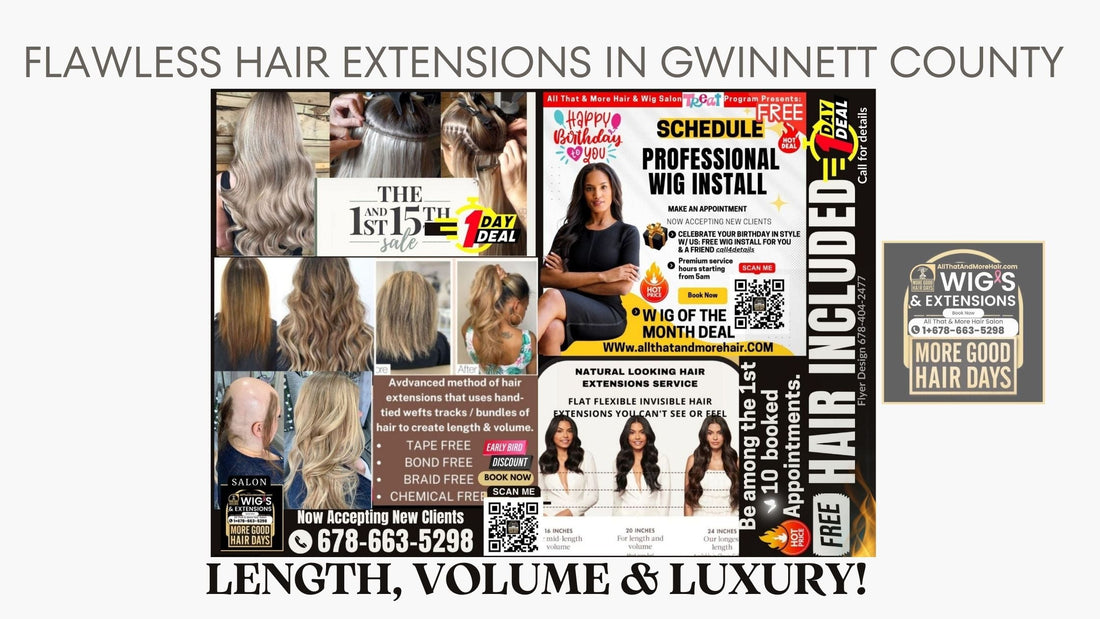 Same-Day Hair Extension Appointments Available in Gwinnett County