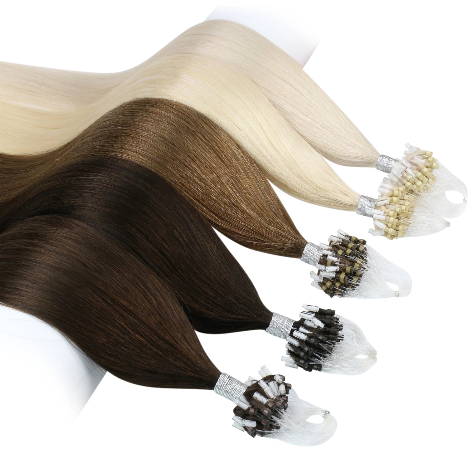 cuticle aligned remy human raw hair body wave 24 inch micro links/loop/beads hair extensions