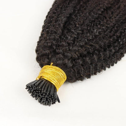 I Tip Hair Extensions Human Hair Brazilian Pre Bonded 100% Keratin Human Hair Microlink Beads Hair Extensions 1g/strand 100g... Size:22 Inch (Pack of 1) Color:3C 4A Kinky Curly