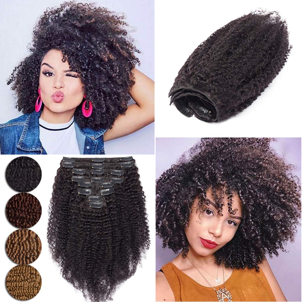 HAIR Ombre Human Hair Extensions 3C 4A Clip in Double Weft Real Remy Human Hair for African American, Natural Black Fading into Light Auburn Beauty Salon Application Near Me - Book Appointment 1.678.663.5298