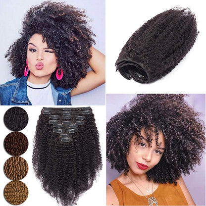 HAIR Ombre Human Hair Extensions 3C 4A Clip in Double Weft Real Remy Human Hair for African American, Natural Black Fading into Light Auburn Beauty Salon Application Near Me - Book Appointment 1.678.663.5298