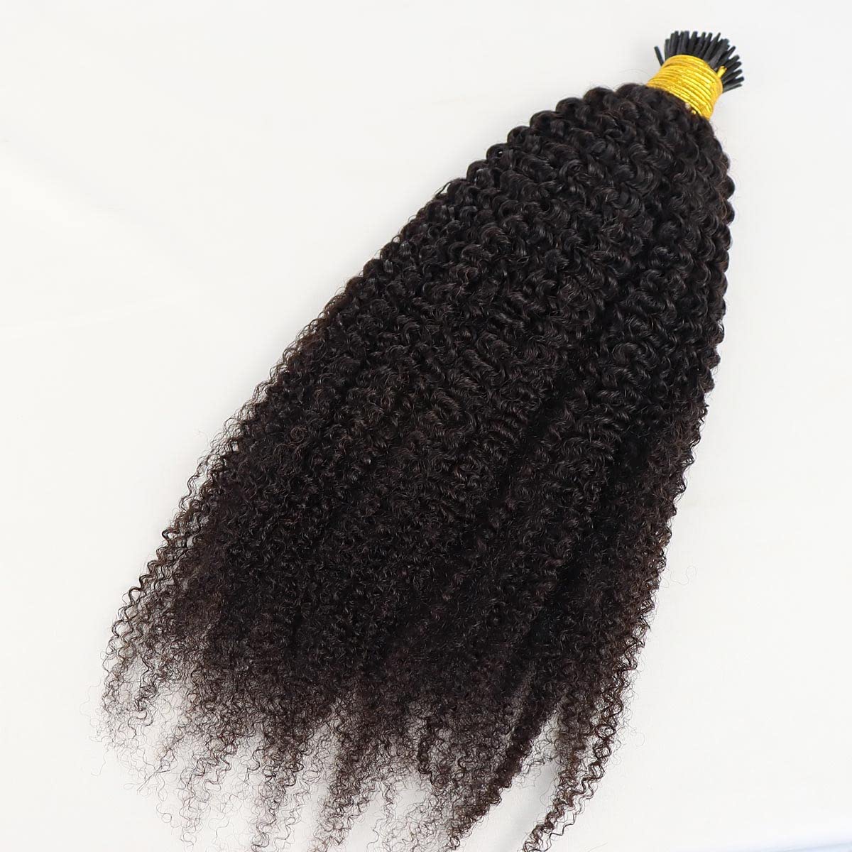 I Tip Hair Extensions Human Hair Brazilian Pre Bonded 100% Keratin Human Hair Microlink Beads Hair Extensions 1g/strand 100g... Size:22 Inch (Pack of 1) Color:3C 4A Kinky Curly