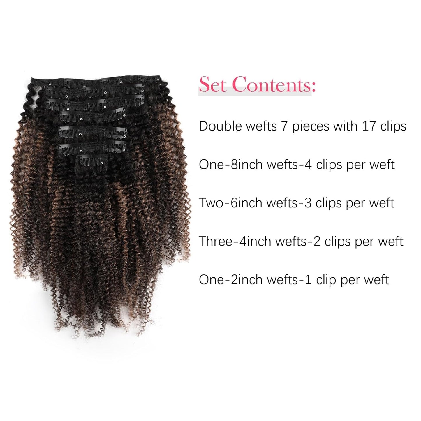 HAIR Ombre Human Hair Extensions 3C 4A Clip in Double Weft Real Remy Human Hair for African American, Natural Black Fading into Light Auburn Beauty Salon Application Near Me - Book Appointment 1.678.663.5298