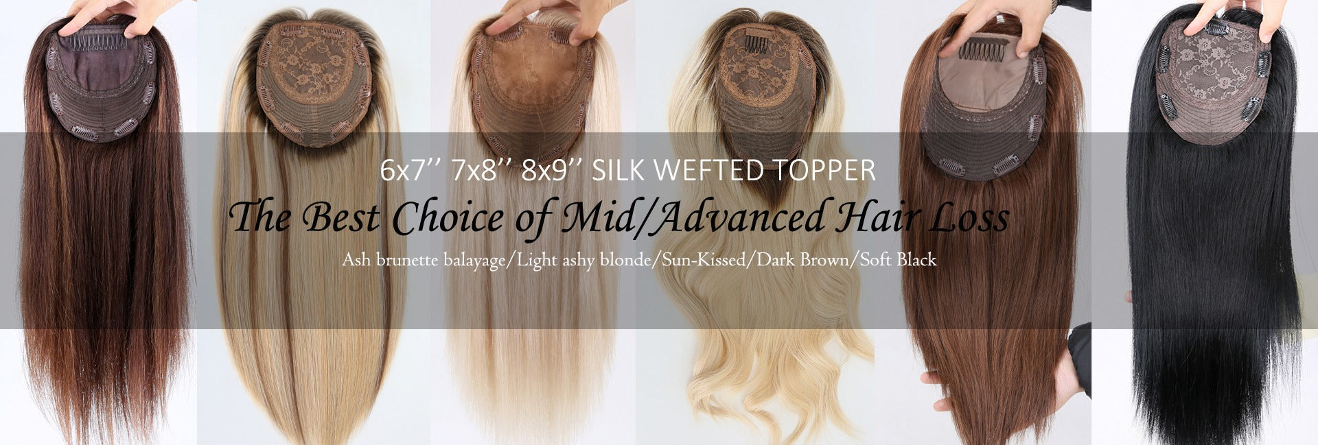 shop best human hairpiece hair topper for women with mid / advanced hair loss. irgin Hair Topper 2022 Human Hair Wig Silk Top High Quality Hair Topper Virgin European Remy Hair www.feelmorelikeuhair.com 