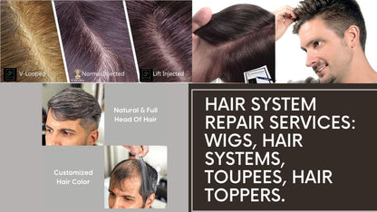 Hair System Repair Service | hair pieces for men and women, including wigs, hair systems,  toupees, hair toppers, Toupee base repair service etc.