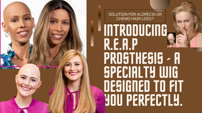 DME Solution for Alopecia or Chemo Hair Loss? Introducing R.E.A.P Prosthesis - a Specialty wig designed to fit you perfectly.