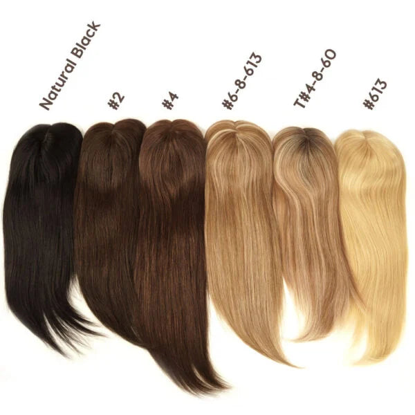 We’ve meticulously slow-dyed each strand to guarantee the color not only pops but stays, resisting matting, tangling, and fading through countless washes.-Human Hair Topper, Wavy Skin Scalp Top Hair Pieces for Women with Hair Loss or Thin Hair