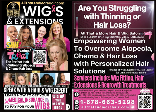 Alopecia Warrior Transform Your Look: Hair Consultation & Scalp Evaluation + Hair Extension/Alternative Solutions Consultation (In-Person Showroom Visit)