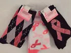 Breast Cancer Awareness 1 pair Crew Socks Women's Size 5-9