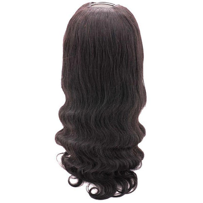 100% Premium Remy Human Hair U-Shape Wig Body Wave Color Natural Dark Brown #1B