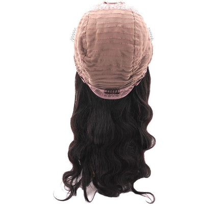 100% Premium Remy Human Hair U-Shape Wig Body Wave Color Natural Dark Brown #1B