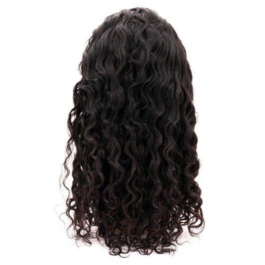 Custom Beach Wave Transparent Closure Wig