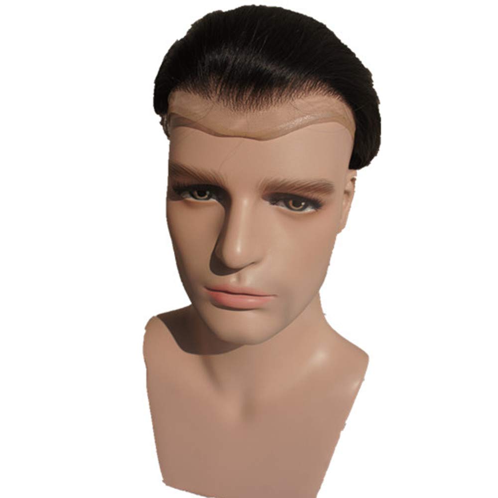 Men Custom Human Hairpiece  Replacement System Dark Brown (#2) | David