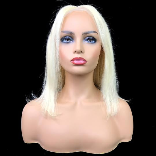 Custom Remy Straight 13"X 6"Lace Frontal Bob Wig Blonde #613