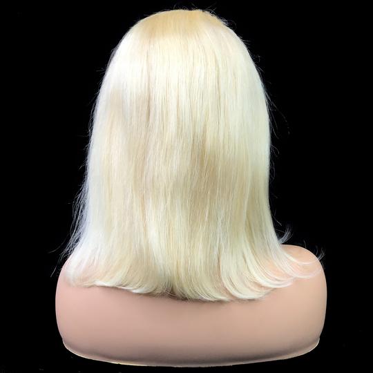 Custom Remy Straight 13"X 6"Lace Frontal Bob Wig Blonde #613