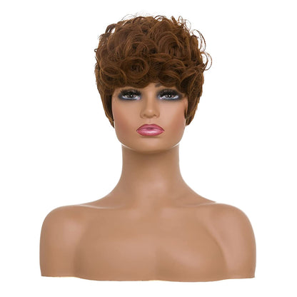 Hair Replacement Short Pixie Cut Wig for Black Women Auburn Brown Pixie Cut Wig with Bangs Auburn Short Curly Wigs for Black Women Natural Wavy Layered Pixie Wig for African... Color: Pixie Curly-Auburn Brown different hair replacement system products including men’s toupees, women’s wigs, toppers and hair extensions, wholesalers, including online shop owners, salon owners, hair stylists and regional wig and hair system distributors. feelmorelikeuhair.com