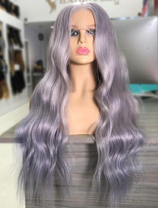 Purplish Grey Custom Made Medical Wig(Create Your Own)Hair System | Certified Medical Units.