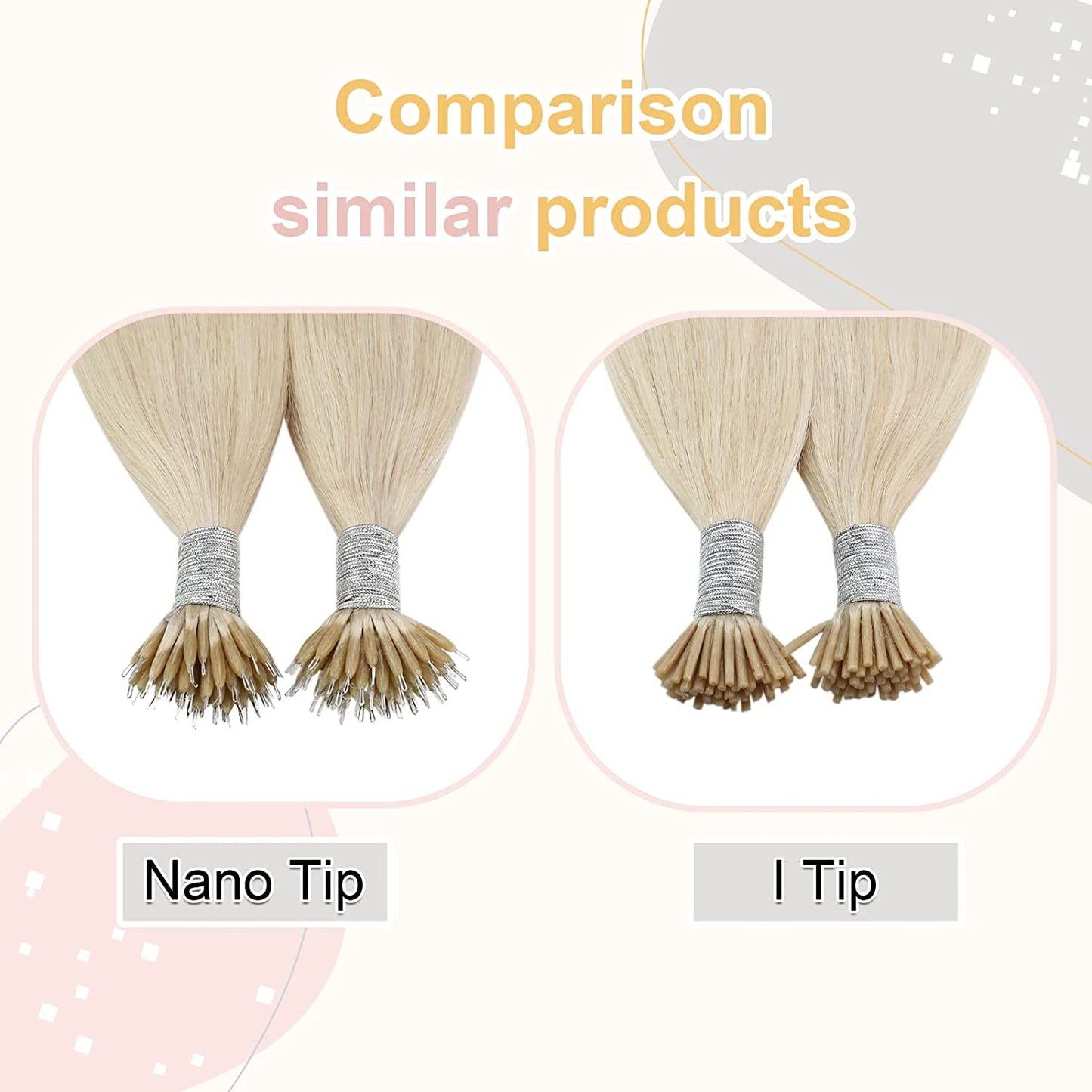 Nano Ring Hair Extensions Human Hair