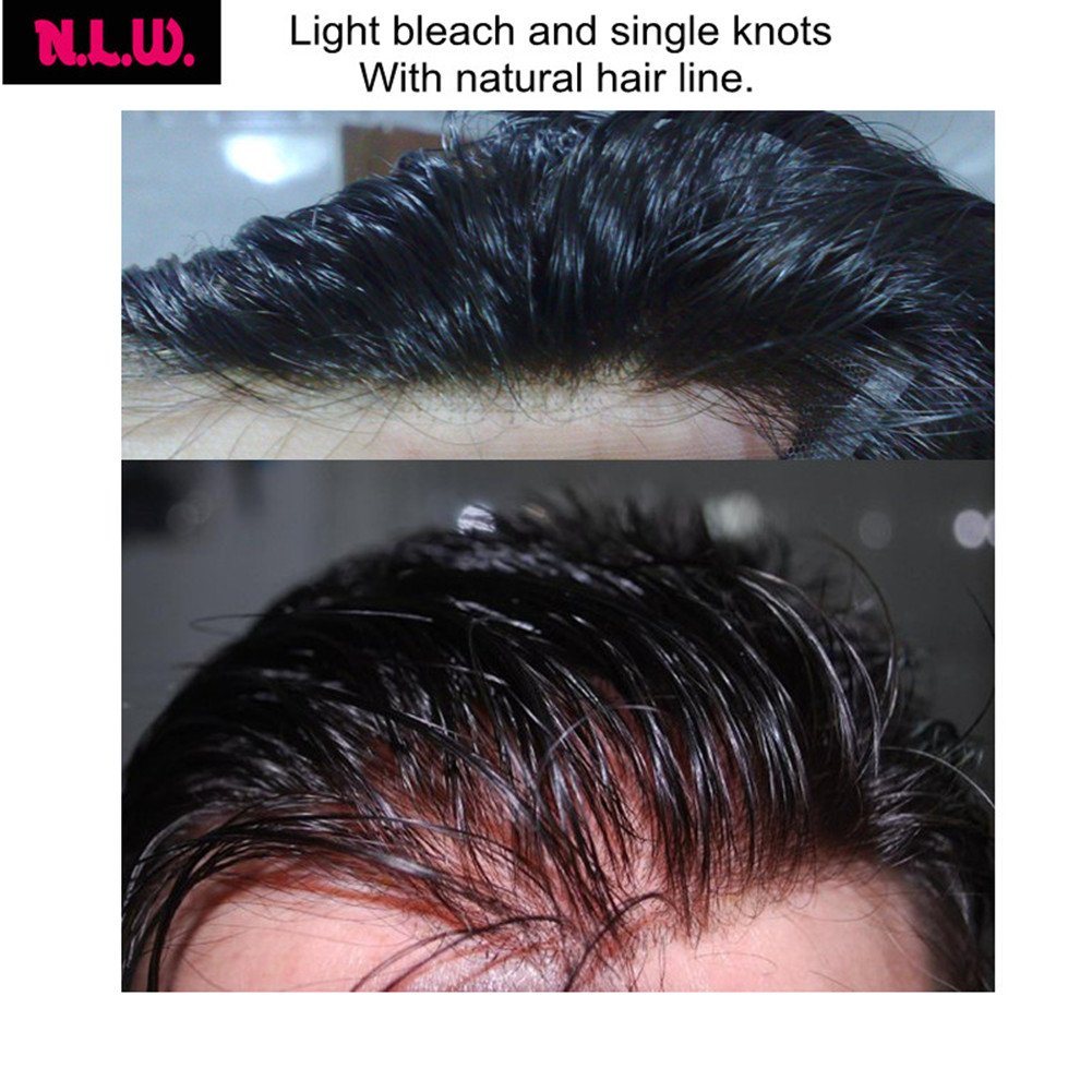 Men Custom Human Hairpiece  Replacement System Dark Brown (#2) | David