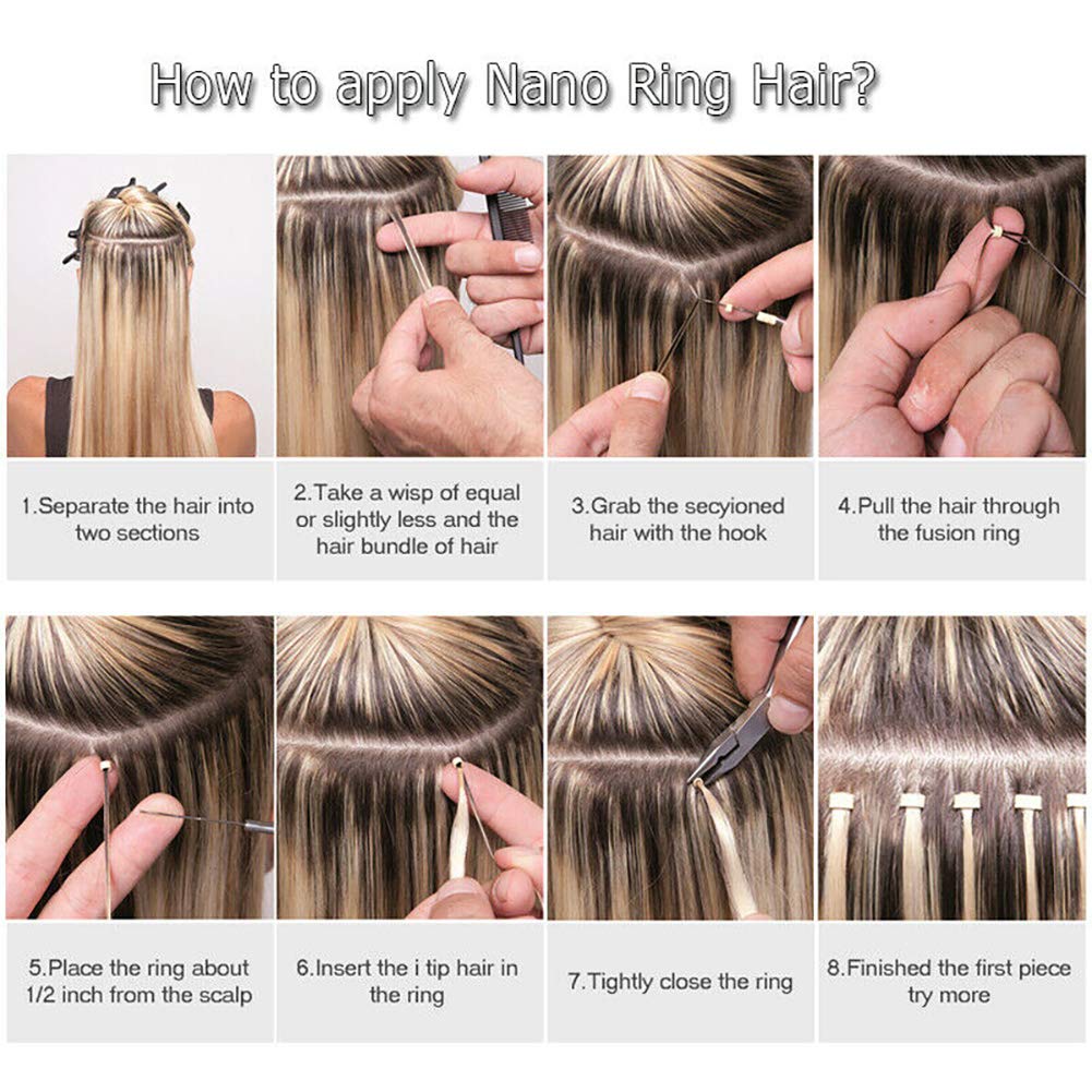 Nano Ring Hair Extensions Human Hair