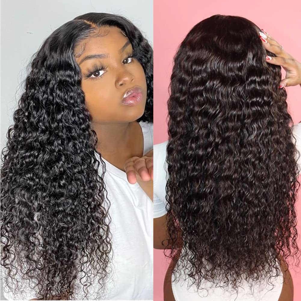 Custom Beach Wave Transparent Closure Wig