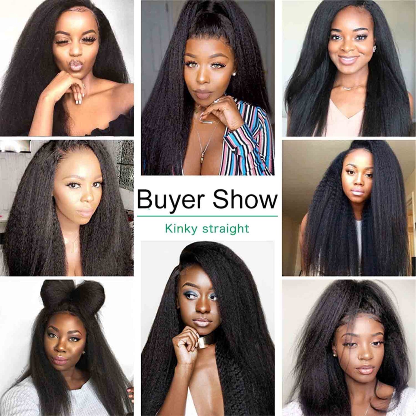 Kinky Straight Human Hair | Yaki Straight Brazilian Virgin Human Hair Bundles | Kinky Straight Remy Hair Extensions