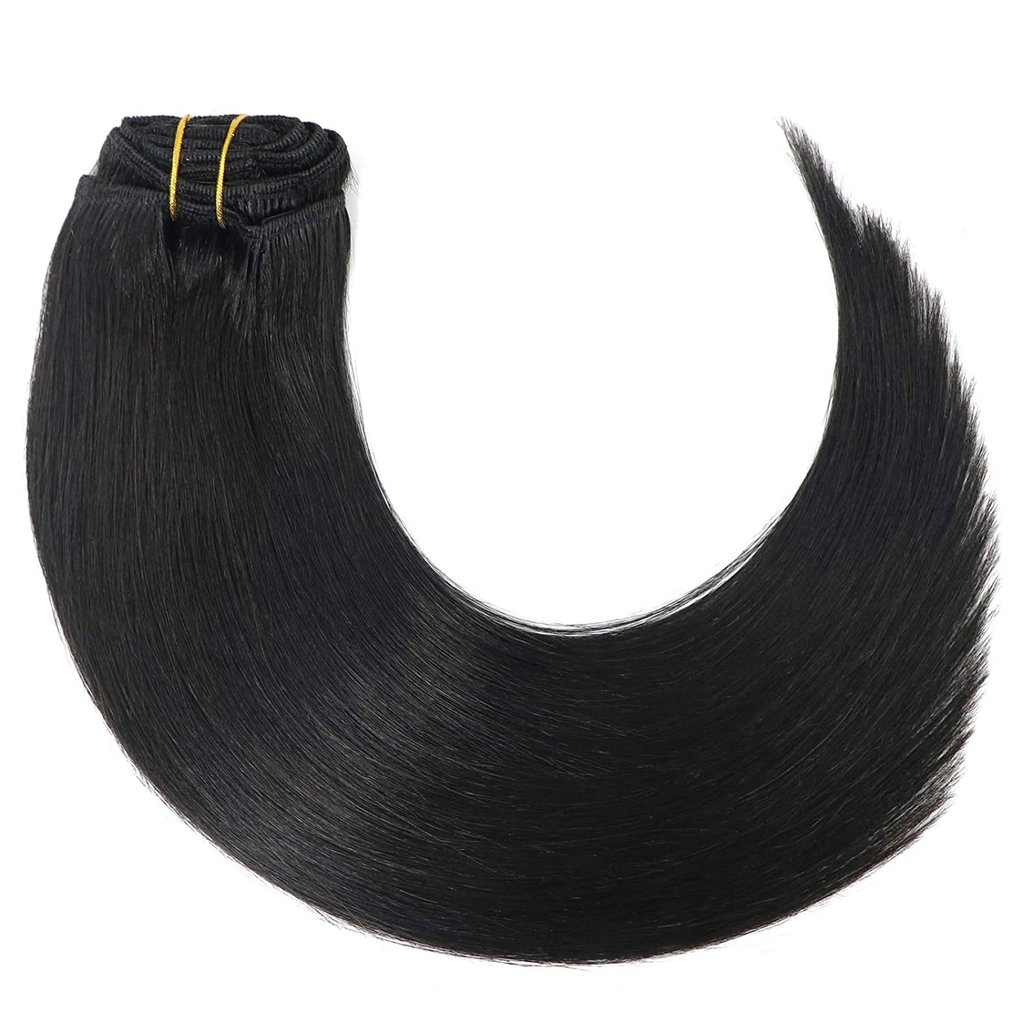 Clip in Hair Extensions Human Hair Naturl Black Hair Extensions For Women 