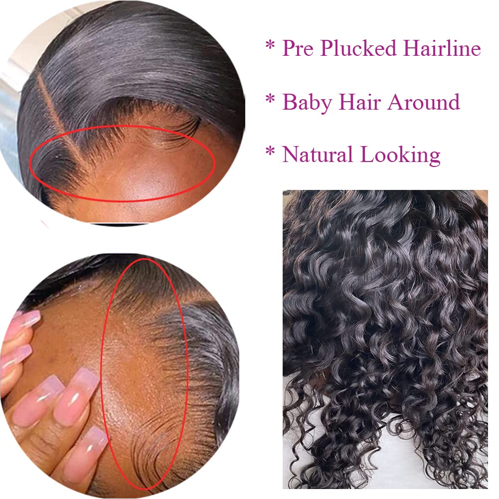 Custom Beach Wave Transparent Closure Wig