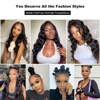 Ready 2 Wear Custom Full 360 Lace Front wigs Human Hair Pre Plucked, 18 Inch 360 Lace Front Wigs Human Hair Wigs For Black Women, HD Transparent Body Wave 360 Lace Frontal Wigs Human Hair Can Make High Ponytail & #highBuns