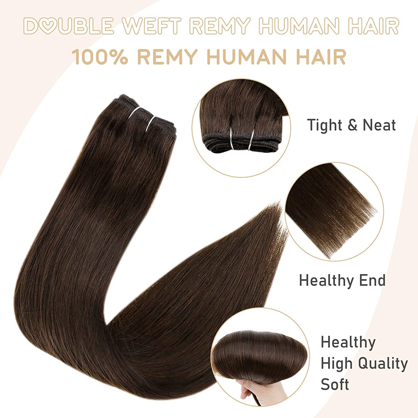 Remy Hair Weft Bundles Brazilian Human Hair +Add My Professional Sew in Hair Extensions Application Salon Service