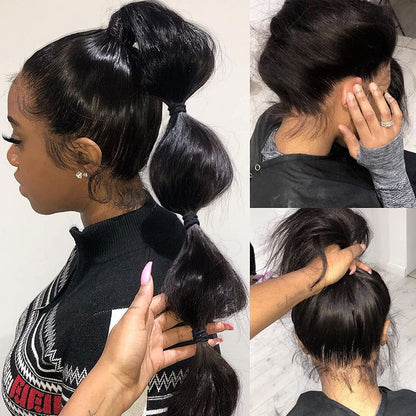 Ready 2 Wear Custom Full 360 Lace Front wigs Human Hair Pre Plucked, 18 Inch 360 Lace Front Wigs Human Hair Wigs For Black Women, HD Transparent Body Wave 360 Lace Frontal Wigs Human Hair Can Make High Ponytail & #highBuns