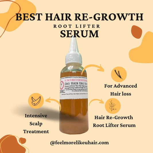 AT&M Gro Hair Gro Root Lifter Serum Scalp Treatment Thicker, Fuller, Healthier Looking Hair And Edges Are Possible