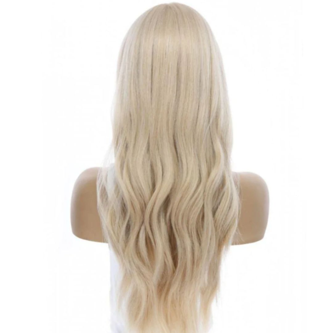 Most Realistic Lace Front Human Hair Wig Platinum Blonde without Rooting Hair Replacement Solutions- All That & More Salon Presents - Hope & Hair Breast Cancer Awareness Weekend Event