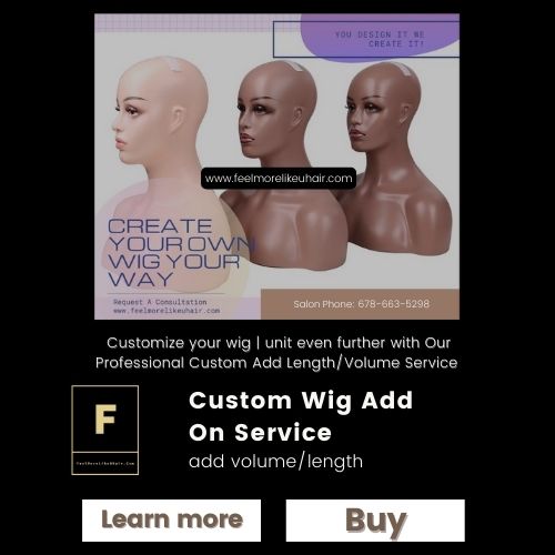 Custom Wig Add On Service  add volume/length.  Customize your wig | unit even further with Our Professional Custom Add Length/Volume Service | Shop online  