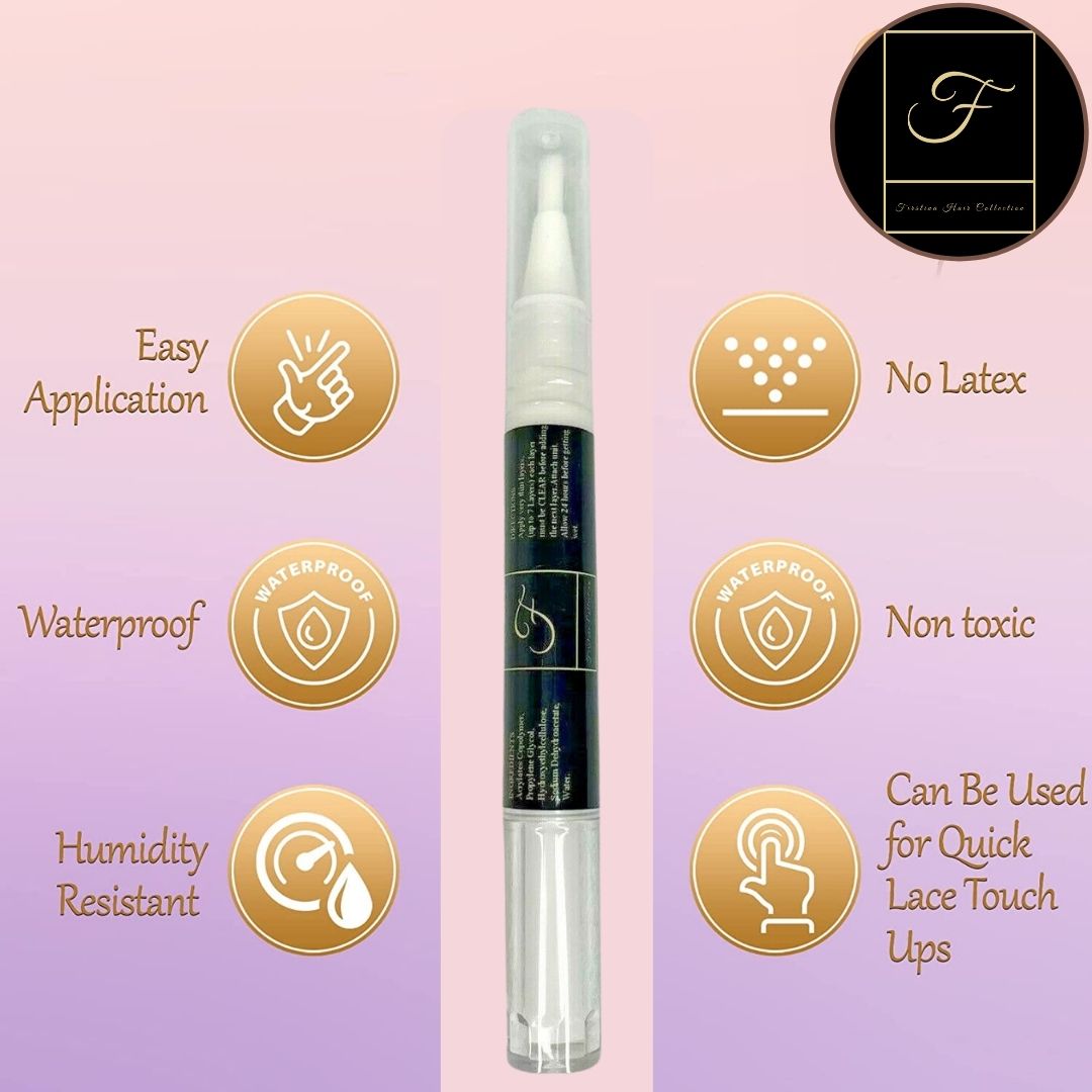 🔥 Firstina Keep Your Lace In Place Touchup Lace Wig Glue Pen Super Hold Invisible Waterproof Adhesive for Hairpieces