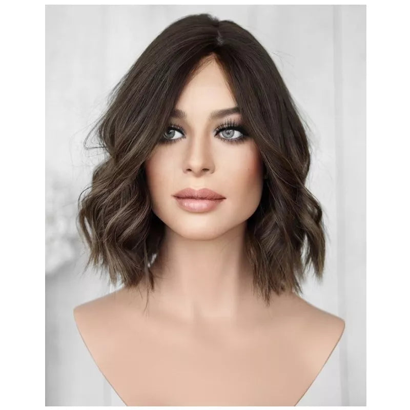 Short Super Top Quality Middle Part European Human Hair Kosher Wigs For Women