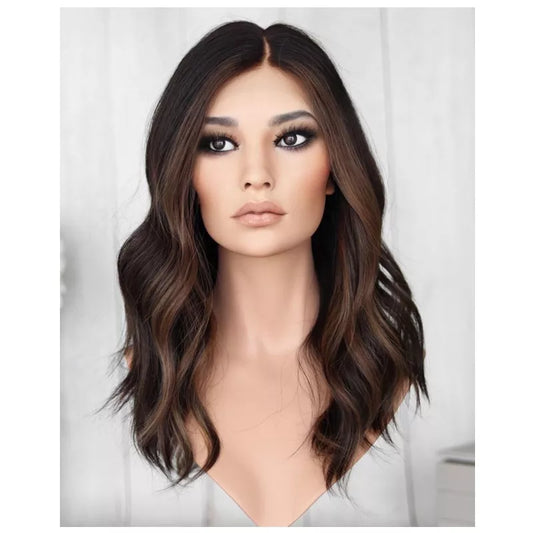 T.R.E.A.T COSMETIC HAIR ENHANCEMENT SYSTEM FOR FEMALE HAIR LOSS | Non-Surgical Hair Replacement Alternatives Professional Highlight Color Loose Wave top Quality Human Hair | Cranial Prosthesis | Medical Wig Hairpiece | DME