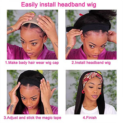 Custom Straight Grab-N-Go Headband Wig