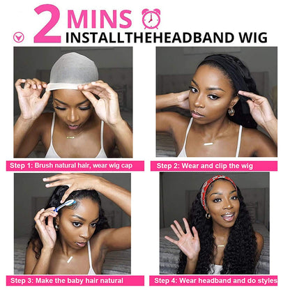 Custom Straight Grab-N-Go Headband Wig