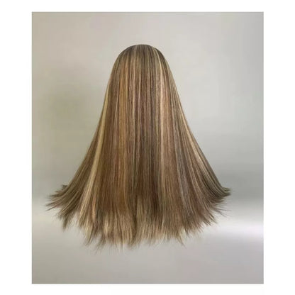 Hand Tied Silk Base Non Lace Kosher Wig Top European Human Hair Jewish Wigs For White Women