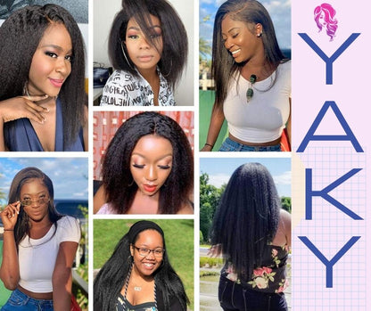Kinky Straight Human Hair Wigs For Black Women 4x4 Lace Yaki Wigs Human Hair Glueless wigs 14-22 Inch Brazilian Virgin Remy Yaki Hair Wigs 150%. https://www.feelmorelikeuhair.com/products/yaky-kinky-straight-lace-front-wig