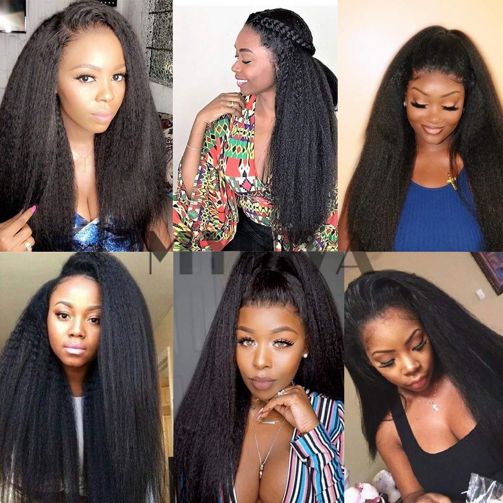  Kinky Straight Human Hair Wigs For Black Women 4x4 Lace Yaki Wigs Human Hair Glueless wigs 14-22 Inch Brazilian Virgin Remy Yaki Hair Wigs 150%...https://www.feelmorelikeuhair.com/products/yaky-kinky-straight-lace-front-wig