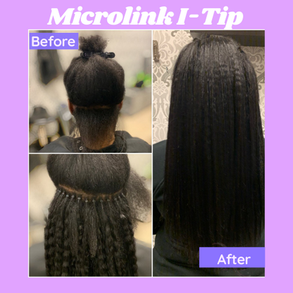 I-Tip Microlink Hair Extensions >Professional Install Application Service with a FMLU Licensed Certified Hair Extension Expert