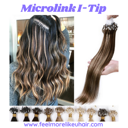 I-Tip Microlink Hair Extensions >Professional Install Application Service with a FMLU Licensed Certified Hair Extension Expert