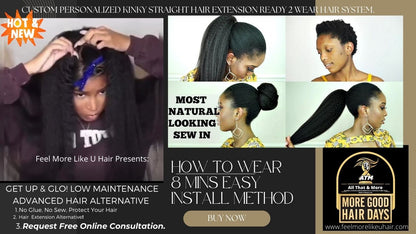 Best Natural Looking Personalized Ready 2 Wear Hair Extensions  Custom Made Kinky Curly Hair #wig