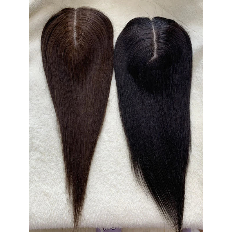 Premium Clip in Human Hair Toppers Seamless Hairpiece Toupee for Thinning Crown Women for Thicking Hair 20"-22" inch {In Stock} Same day In-store- Pick up Available Hair loss Solutions